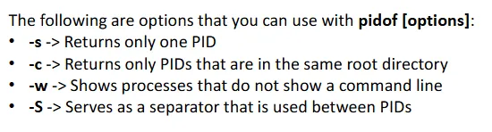options di pidof