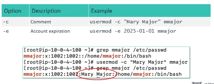 penggunaan options di useradd